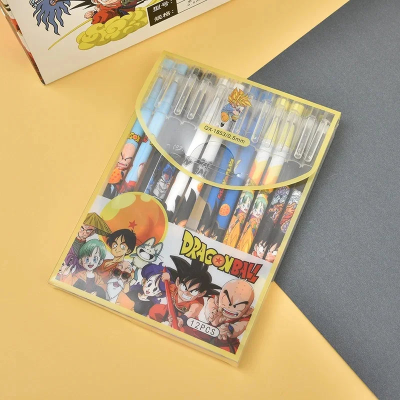 Lot de 12 Stylos Dragon Ball - Goku, Bulma, Krillin et Goku Black