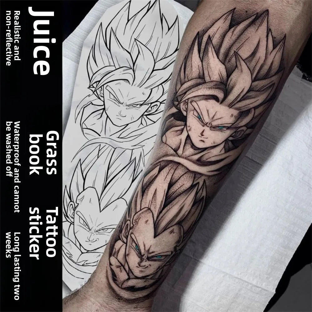 Tatouage Semi-Permanent Dragon Ball - Goku et Vegeta