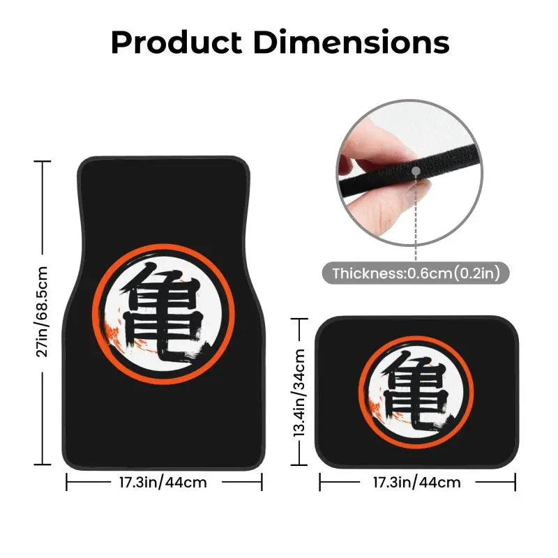Tapis de Sol Voiture Dragon Ball - Emblème Kame