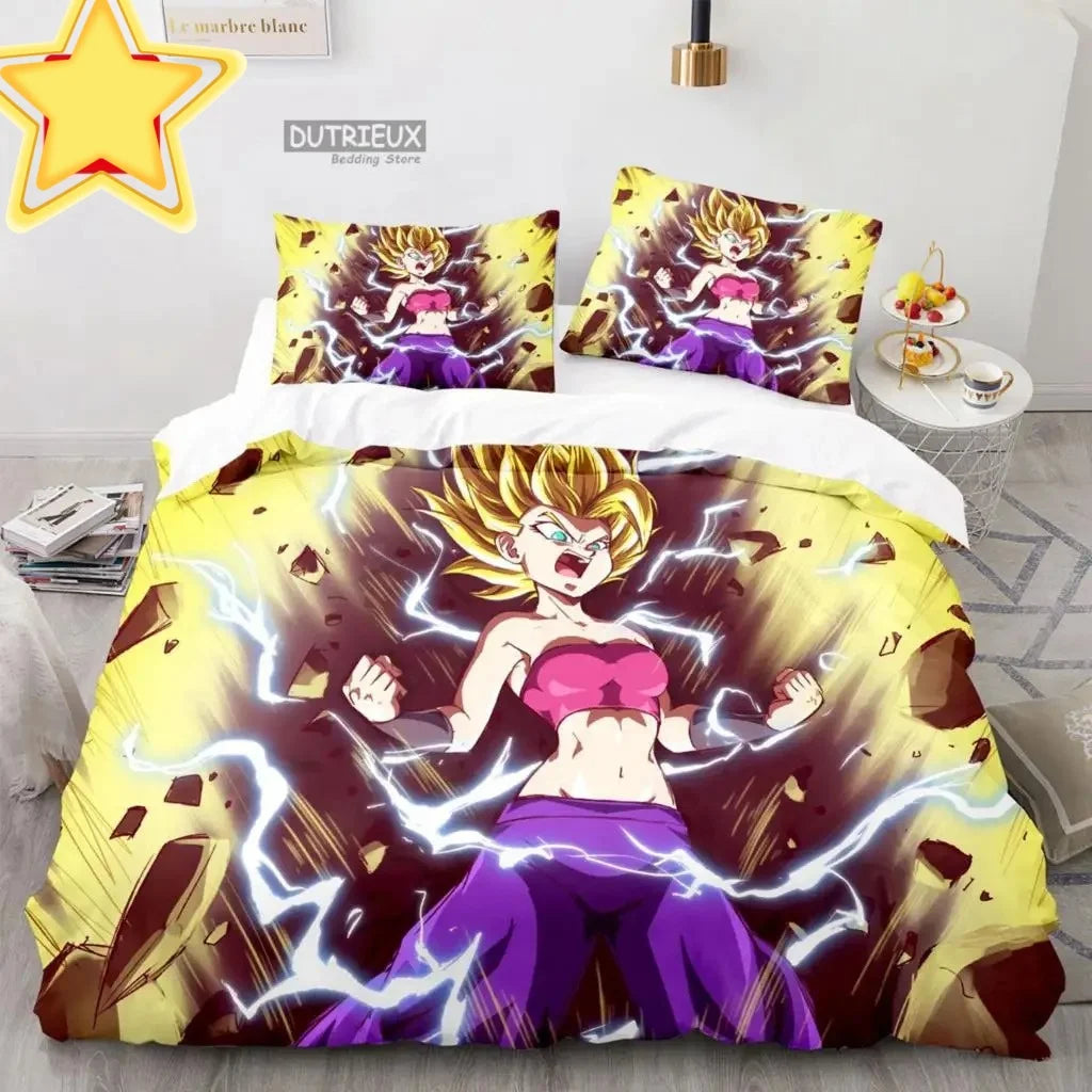 Housse de Couette Dragon Ball - Caulifla Super Saiyan