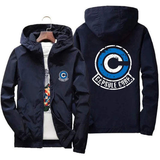 Veste à Capuche Dragon Ball - Capsule Corp - Bleu Marine