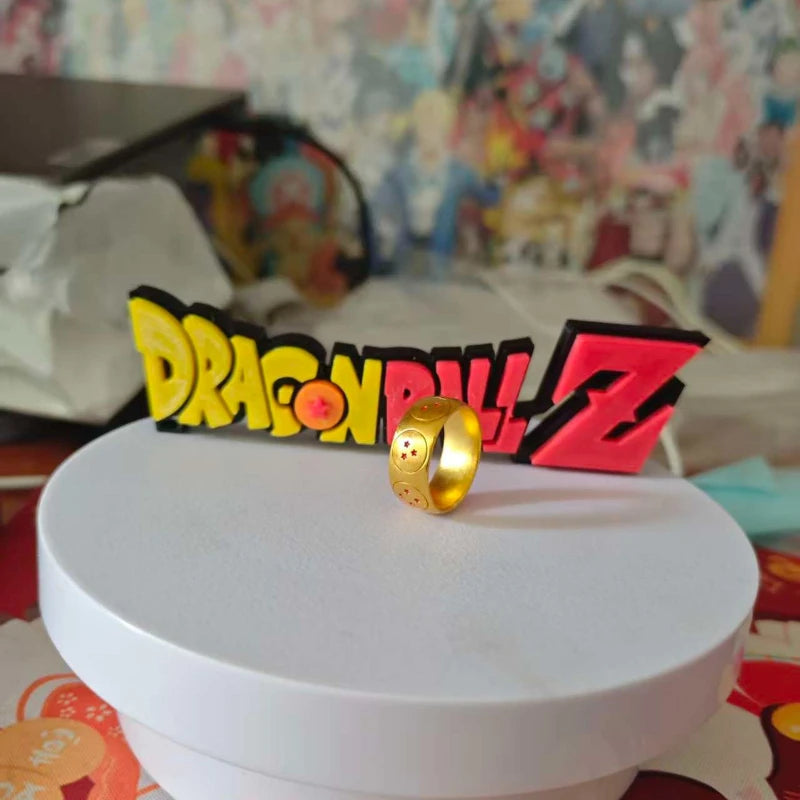 Bague Dragon Ball - Boules de Cristal Gravées