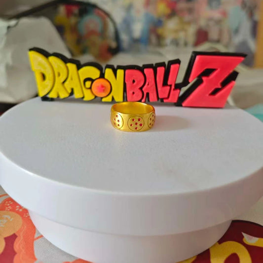 Bague Dragon Ball - Boules de Cristal Gravées