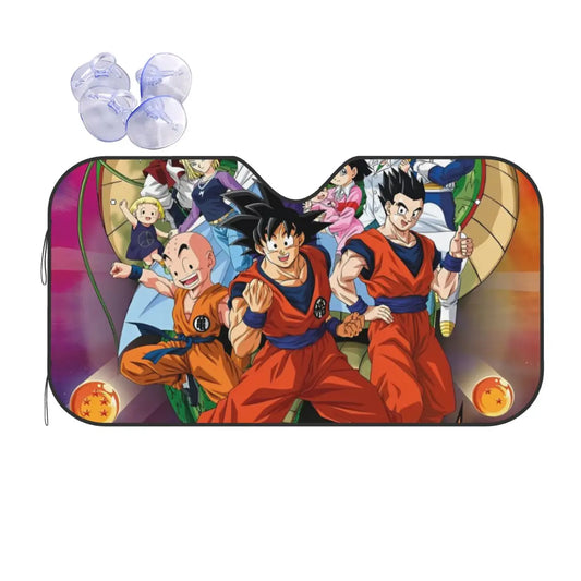 Pare-Soleil Dragon Ball - Goku, Gohan, Krillin, Videl et Shenron