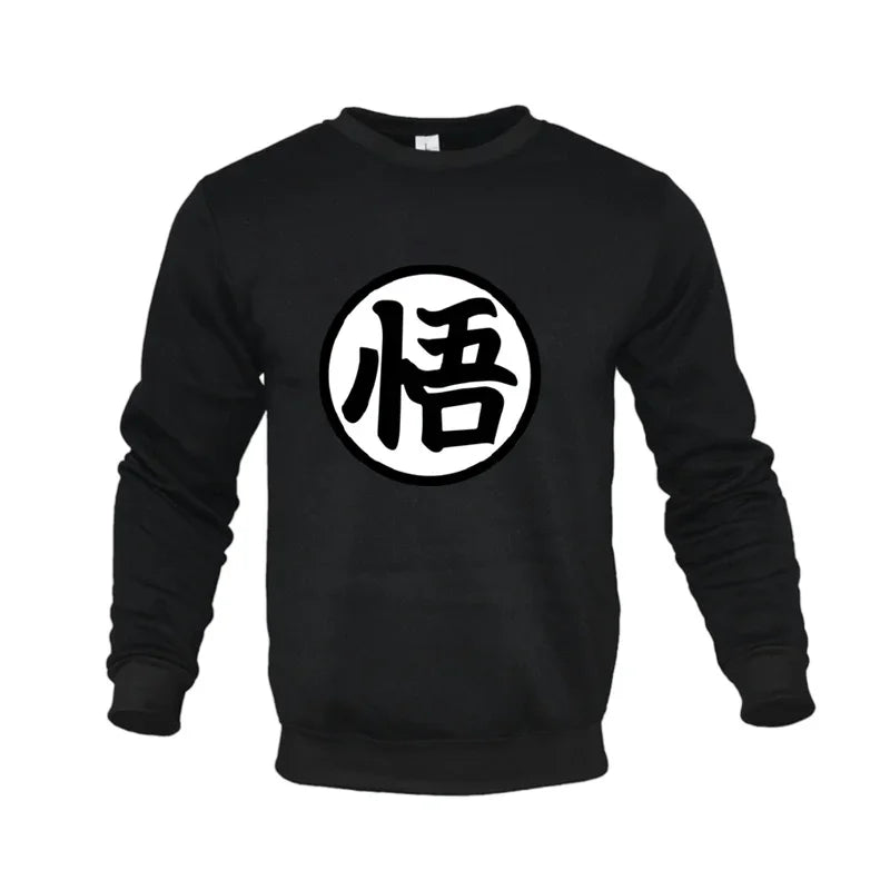 Sweat Dragon Ball - Emblème Go de Goku Col Rond - Noir