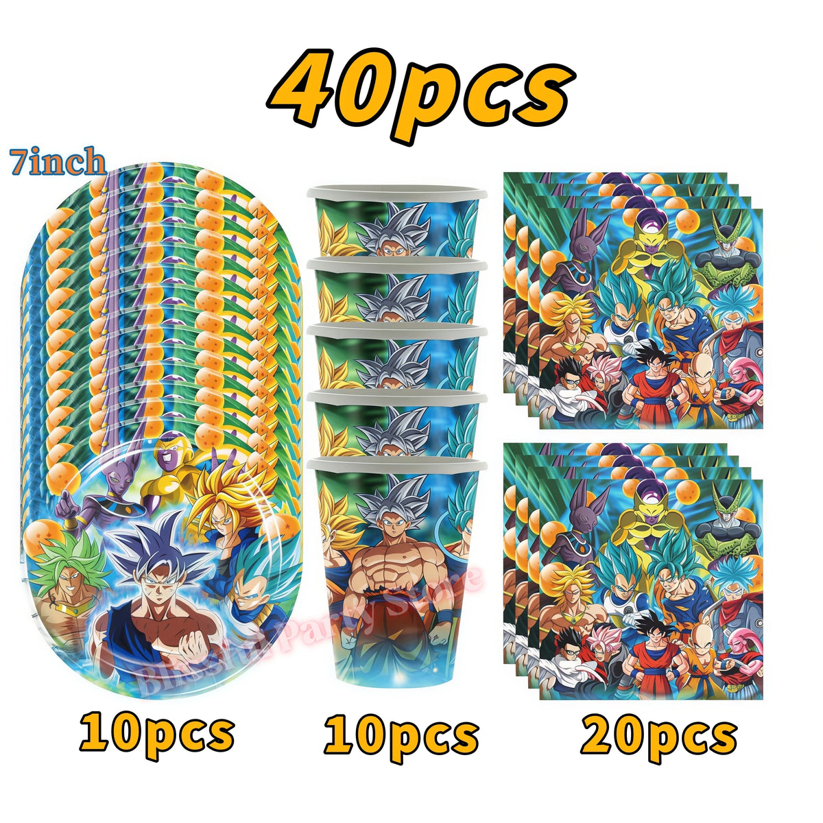Kit d’Anniversaire Dragon Ball - 40 Pièces