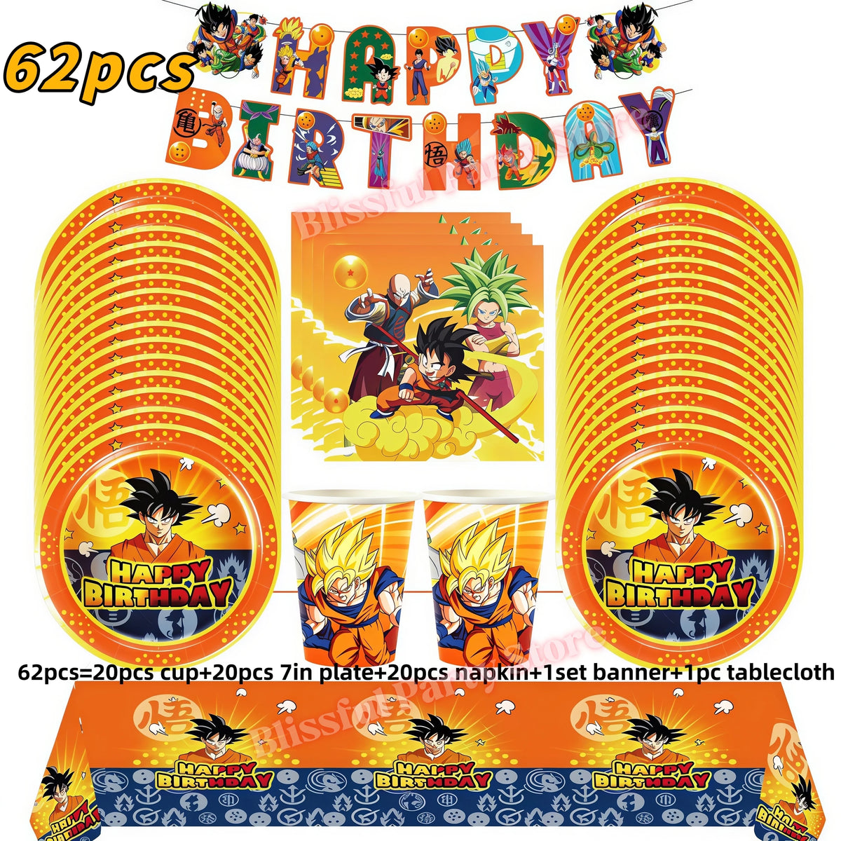 Kit d’Anniversaire Dragon Ball - 40 Pièces