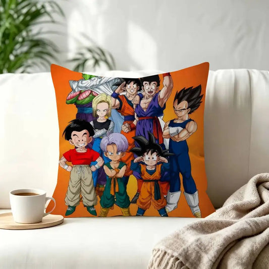 Housse de Coussin Dragon Ball - Goten, Trunks et les Guerriers Z