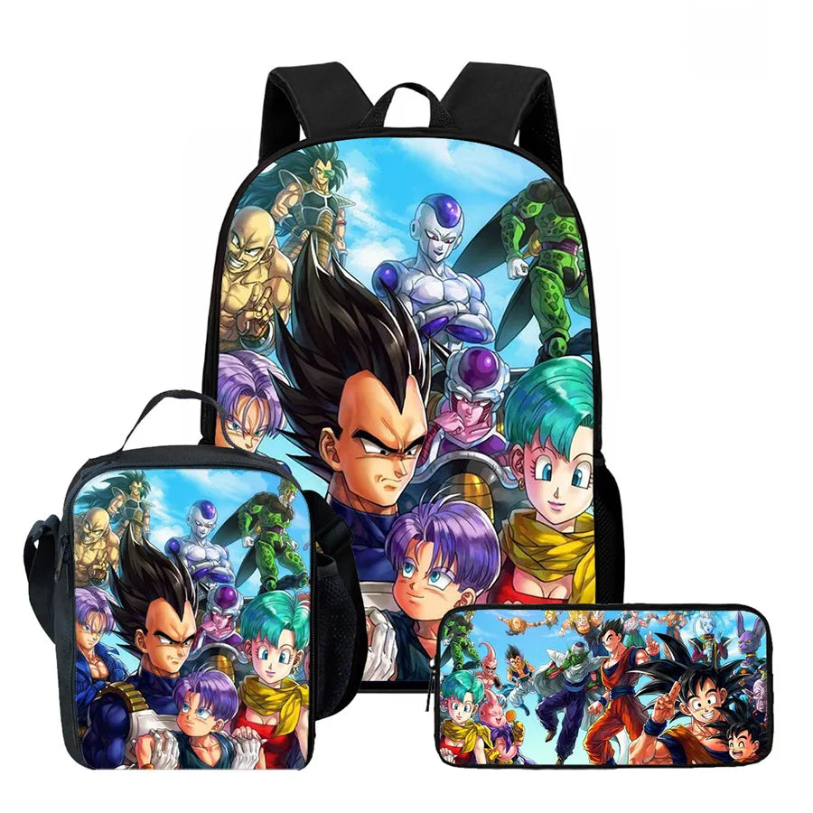 Pack de mochila Dragon Ball - Vegeta, Bulma y Trunks