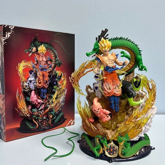 Lampe Dragon Ball - Goku Super Saiyan et Shenron