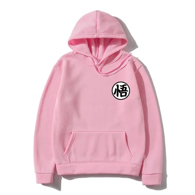 Sweat à Capuche Dragon Ball - Petit Emblème de Goku - Rose